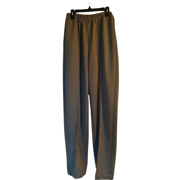 Vintage Blair Women's Polyester Pants Sewn in Front Pleat Slit Pockets Gray 10T - Picture 1 of 5